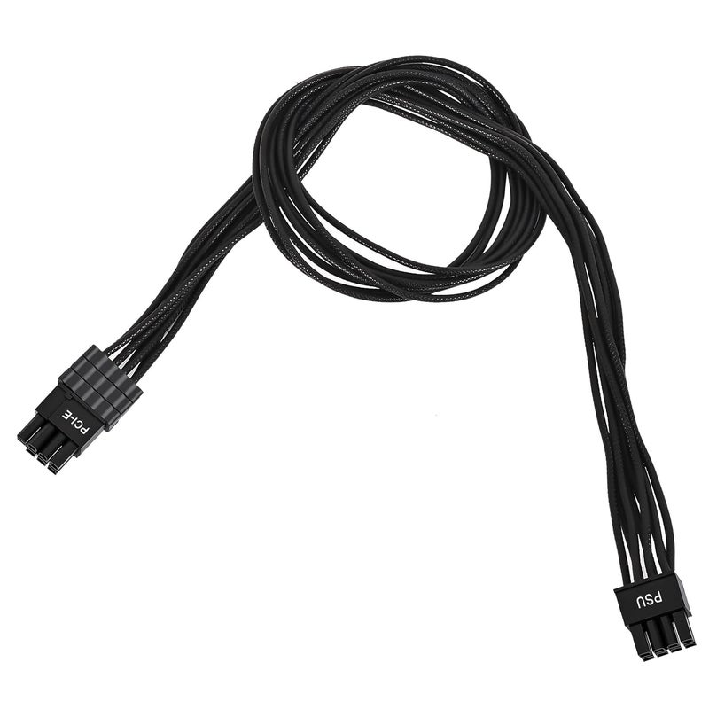 Certusfun PCIE Cable for Corsair, 65CM Male to Male 8 Pin to 6+2 Pin GPU Power Cable for Thermaltake, ARESGAME Modular Power Supply (25'') (Black 16AWG [V.2026]) - Image 4